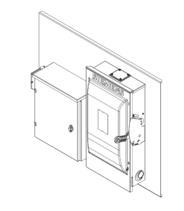 Line Drawing for Single Circuit Control Enclosure-title
