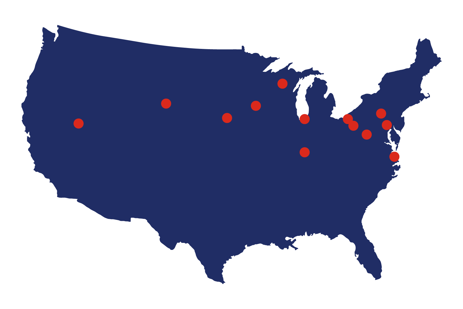 A map of sites where APEC Thermal's work can be found.
